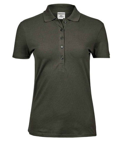Tee Jays Ladies Luxury Stretch Polo Shirt | Deep Green - Eg Clothing UK
