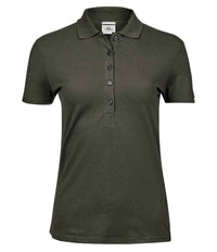 Tee Jays Ladies Luxury Stretch Polo Shirt | Deep Green - Eg Clothing UK