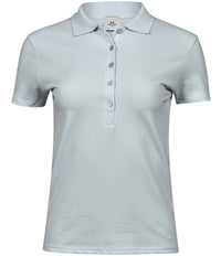 Tee Jays Ladies Luxury Stretch Polo Shirt | Ice Blue - Eg Clothing UK