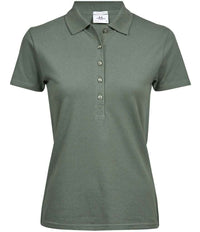 Tee Jays Ladies Luxury Stretch Polo Shirt | Leaf Green - Eg Clothing UK