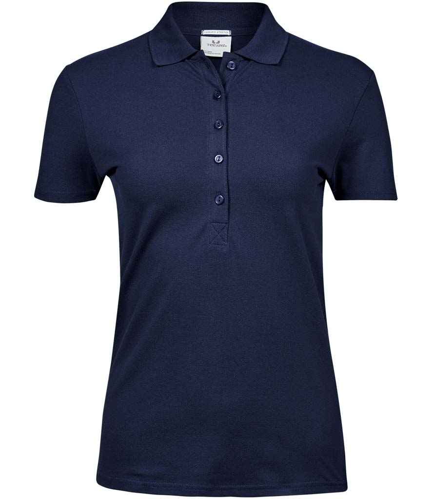 Tee Jays Ladies Luxury Stretch Polo Shirt | Navy - Eg Clothing UK