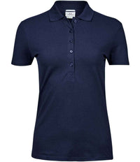 Tee Jays Ladies Luxury Stretch Polo Shirt | Navy - Eg Clothing UK