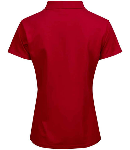 Tee Jays Ladies Luxury Stretch Polo Shirt | Red - Eg Clothing UK