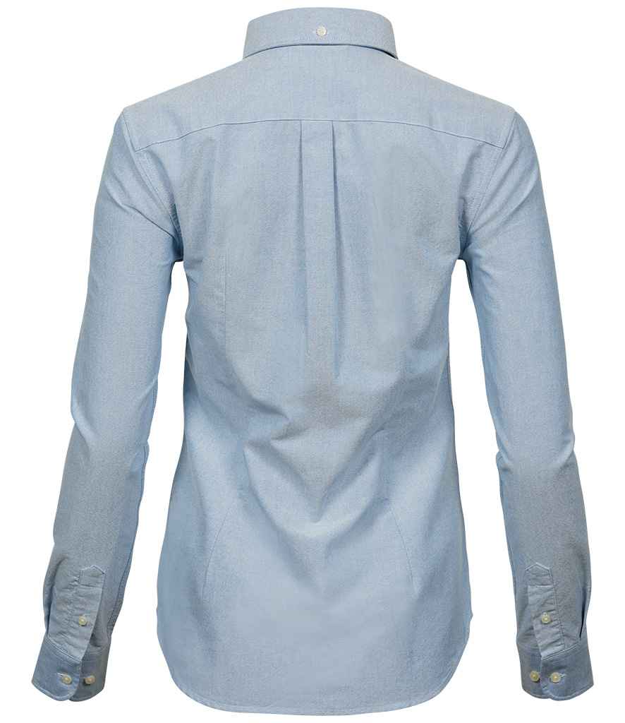 Tee Jays Ladies Perfect Long Sleeve Oxford Shirt | Light Blue - Eg Clothing UK