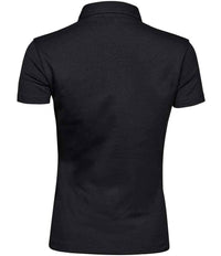 Tee Jays Ladies Pima Cotton Interlock Polo Shirt | Black - Eg Clothing UK