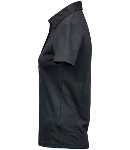 Tee Jays Ladies Pima Cotton Interlock Polo Shirt | Black - Eg Clothing UK