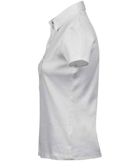 Tee Jays Ladies Pima Cotton Interlock Polo Shirt | White - Eg Clothing UK