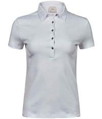 Tee Jays Ladies Pima Cotton Interlock Polo Shirt | White - Eg Clothing UK