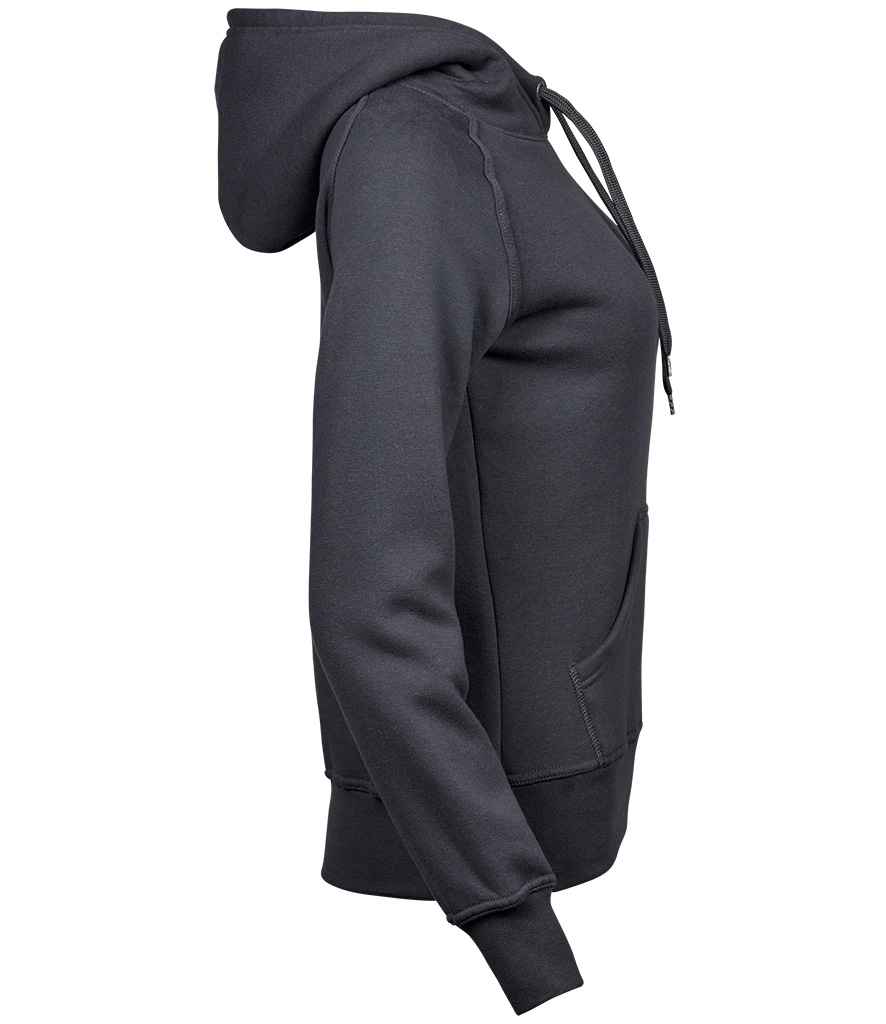 Tee Jays Ladies Raglan Hooded Sweatshirt | Dark Grey - Eg Clothing UK