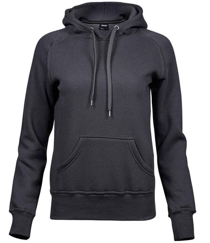 Tee Jays Ladies Raglan Hooded Sweatshirt | Dark Grey - Eg Clothing UK