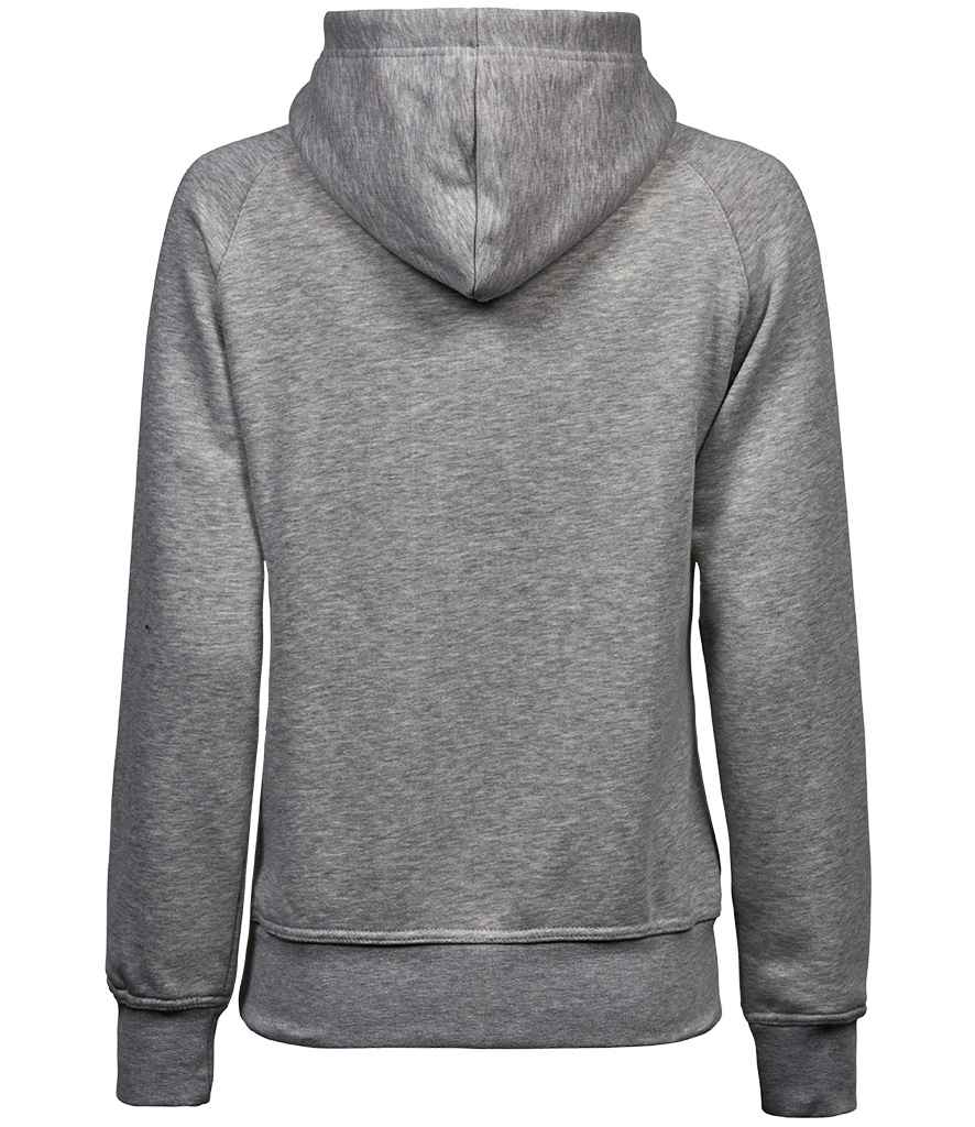 Tee Jays Ladies Raglan Hooded Sweatshirt | Heather Grey - Eg Clothing UK