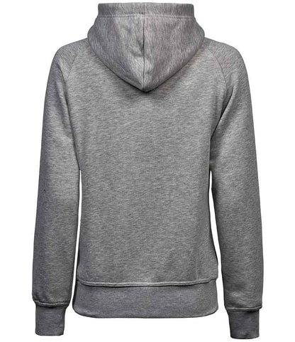Tee Jays Ladies Raglan Hooded Sweatshirt | Heather Grey - Eg Clothing UK