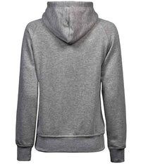 Tee Jays Ladies Raglan Hooded Sweatshirt | Heather Grey - Eg Clothing UK