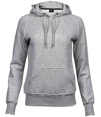 Tee Jays Ladies Raglan Hooded Sweatshirt | Heather Grey - Eg Clothing UK