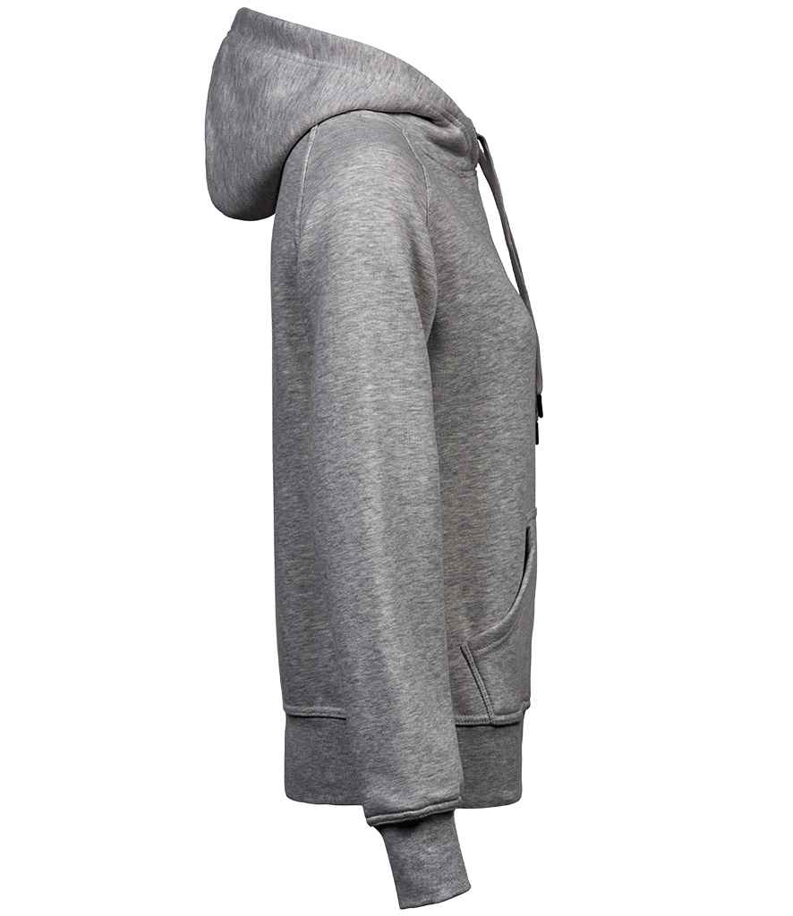 Tee Jays Ladies Raglan Hooded Sweatshirt | Heather Grey - Eg Clothing UK