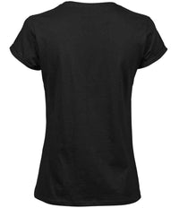 Tee Jays Ladies Roll - Up T - Shirt | Black - Eg Clothing UK
