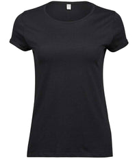 Tee Jays Ladies Roll - Up T - Shirt | Black - Eg Clothing UK