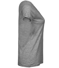 Tee Jays Ladies Roll - Up T - Shirt | Heather Grey - Eg Clothing UK