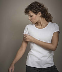 Tee Jays Ladies Roll - Up T - Shirt | White - Eg Clothing UK