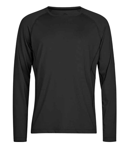 Tee Jays Long Sleeve CoolDry™ T - Shirt | Black - Eg Clothing UK