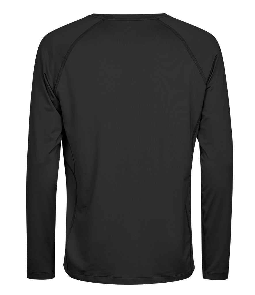 Tee Jays Long Sleeve CoolDry™ T - Shirt | Black - Eg Clothing UK