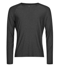 Tee Jays Long Sleeve CoolDry™ T - Shirt | Black Melange - Eg Clothing UK
