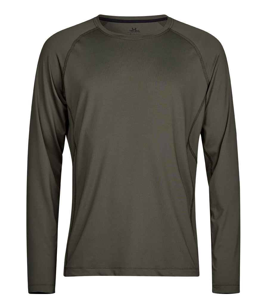 Tee Jays Long Sleeve CoolDry™ T - Shirt | Deep Green - Eg Clothing UK