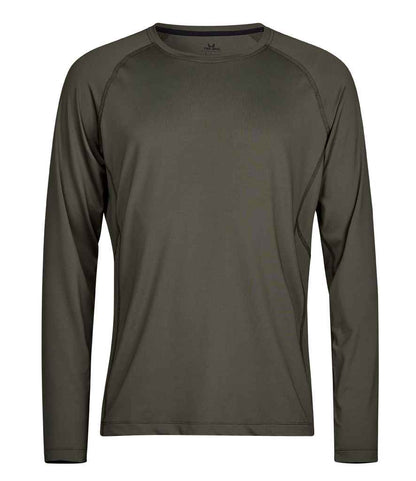 Tee Jays Long Sleeve CoolDry™ T - Shirt | Deep Green - Eg Clothing UK