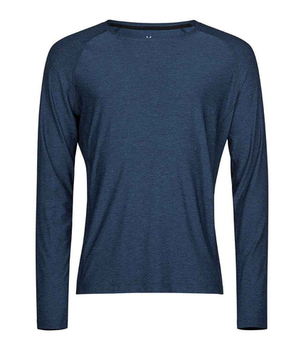 Tee Jays Long Sleeve CoolDry™ T - Shirt | Navy Melange - Eg Clothing UK