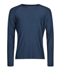 Tee Jays Long Sleeve CoolDry™ T - Shirt | Navy Melange - Eg Clothing UK