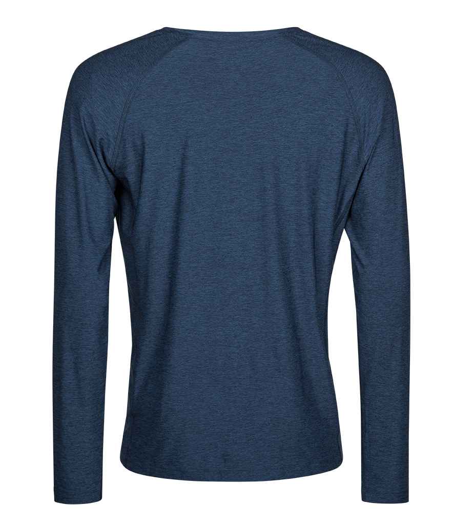 Tee Jays Long Sleeve CoolDry™ T - Shirt | Navy Melange - Eg Clothing UK
