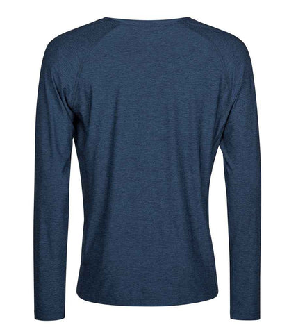 Tee Jays Long Sleeve CoolDry™ T - Shirt | Navy Melange - Eg Clothing UK