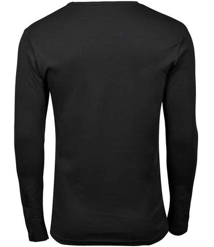 Tee Jays Long Sleeve Interlock T - Shirt | Black - Eg Clothing UK