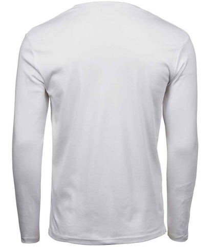 Tee Jays Long Sleeve Interlock T - Shirt | White - Eg Clothing UK