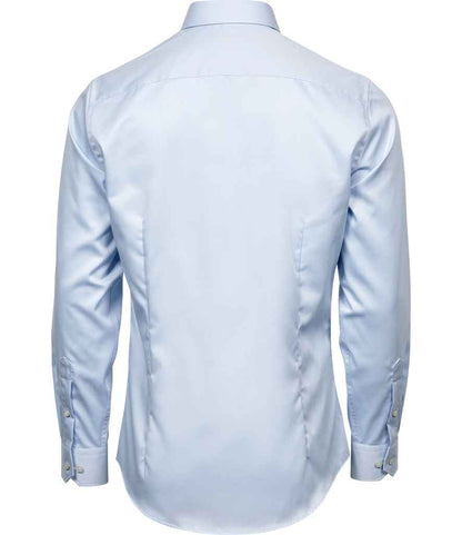 Tee Jays Luxury Comfort Fit Long Sleeve Oxford Shirt | Light Blue - Eg Clothing UK