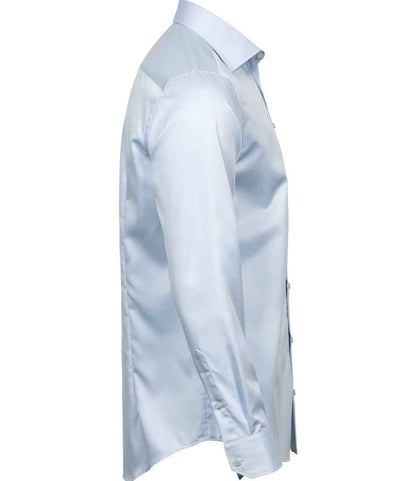 Tee Jays Luxury Slim Fit Long Sleeve Oxford Shirt | Light Blue - Eg Clothing UK