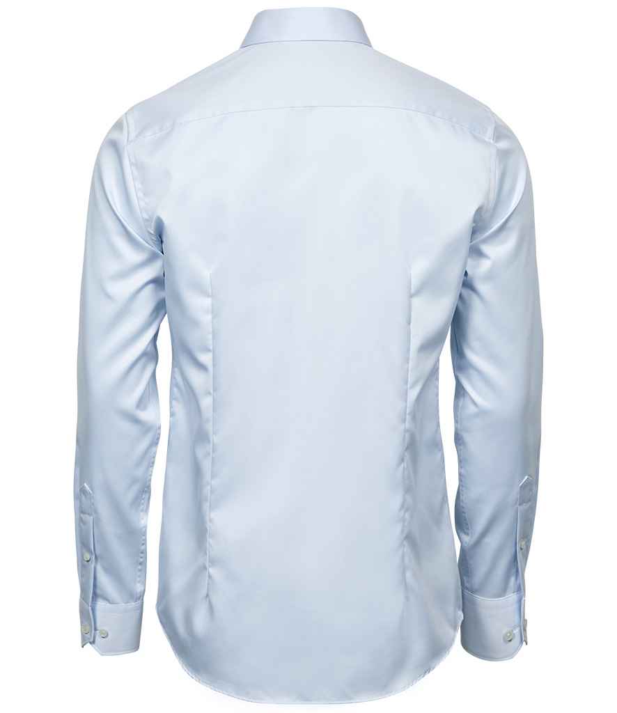 Tee Jays Luxury Slim Fit Long Sleeve Oxford Shirt | Light Blue - Eg Clothing UK