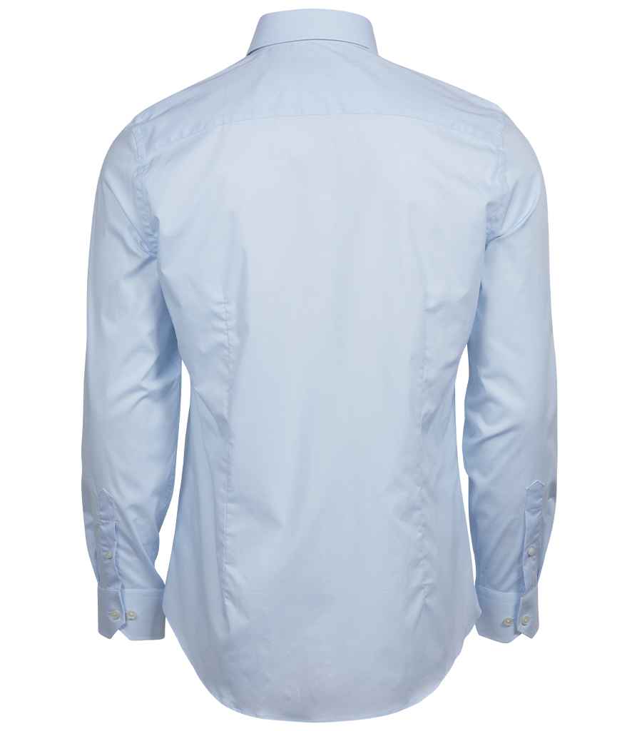 Tee Jays Luxury Stretch Long Sleeve Shirt | Light Blue - Eg Clothing UK