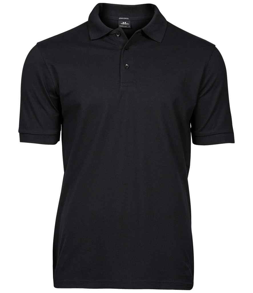 Tee Jays Luxury Stretch Piqué Polo Shirt | Black - Eg Clothing UK