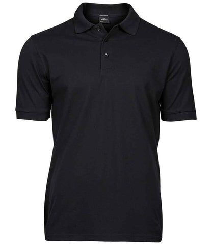 Tee Jays Luxury Stretch Piqué Polo Shirt | Black - Eg Clothing UK