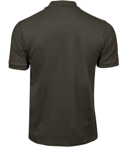 Tee Jays Luxury Stretch Piqué Polo Shirt | Dark Olive - Eg Clothing UK