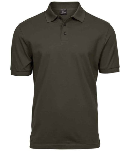 Tee Jays Luxury Stretch Piqué Polo Shirt | Dark Olive - Eg Clothing UK