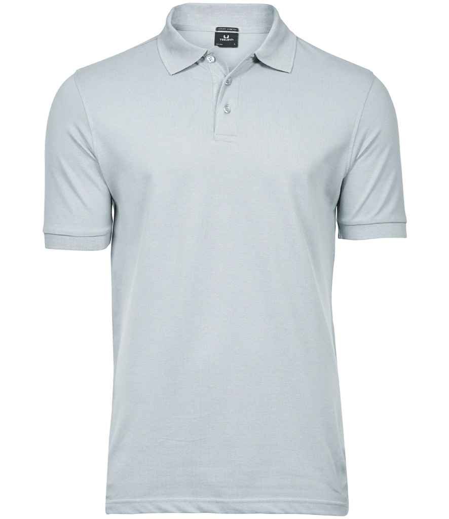 Tee Jays Luxury Stretch Piqué Polo Shirt | Ice Blue - Eg Clothing UK