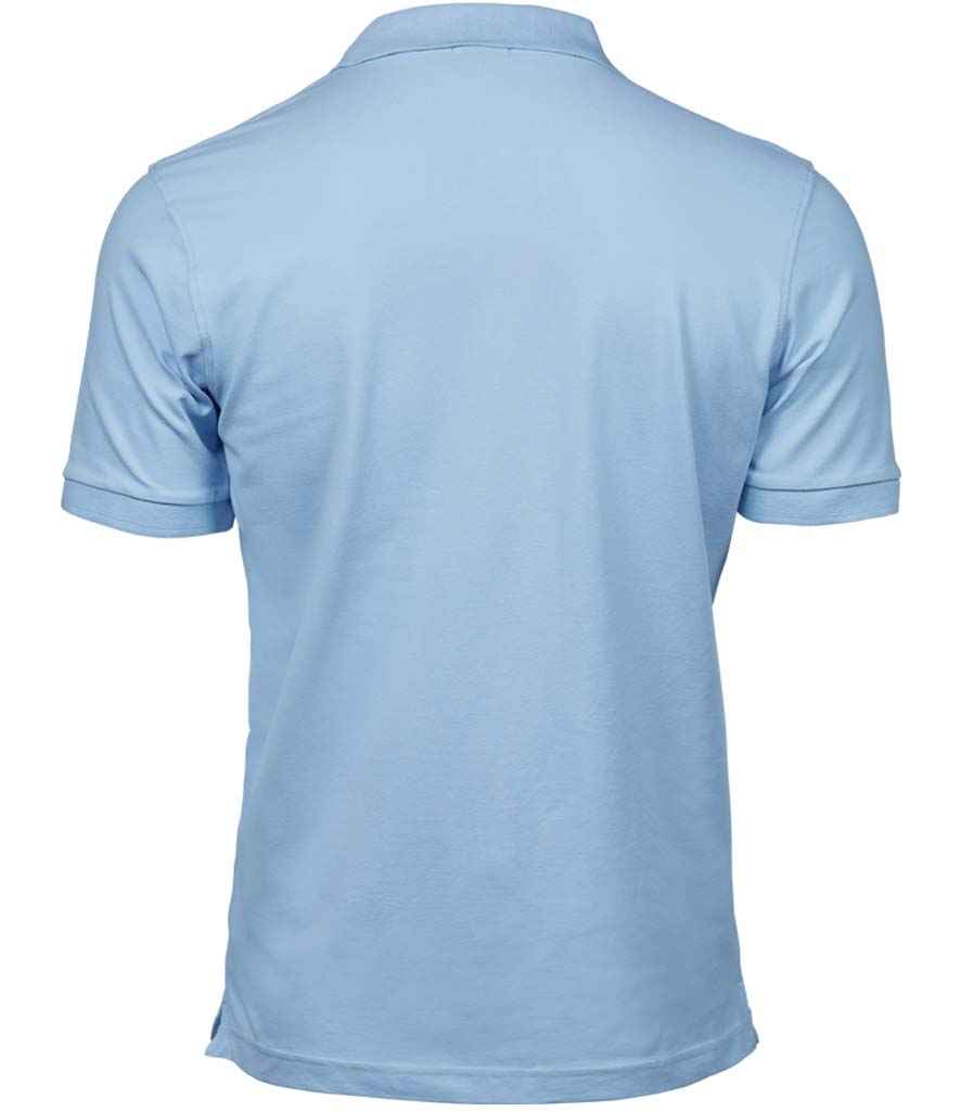 Tee Jays Luxury Stretch Piqué Polo Shirt | Light Blue - Eg Clothing UK
