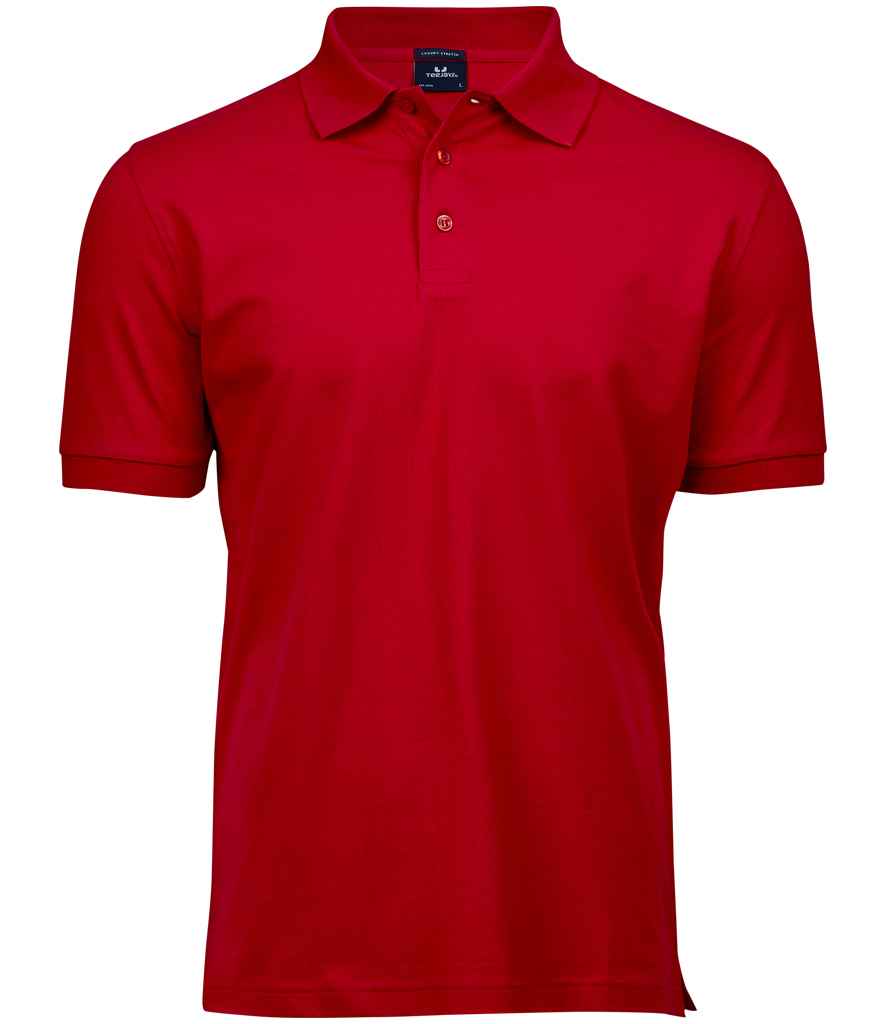 Tee Jays Luxury Stretch Piqué Polo Shirt | Red - Eg Clothing UK