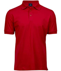 Tee Jays Luxury Stretch Piqué Polo Shirt | Red - Eg Clothing UK