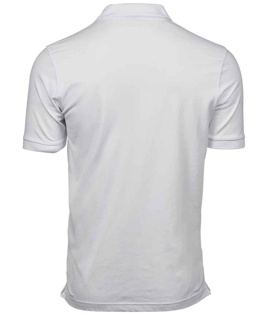 Tee Jays Luxury Stretch Piqué Polo Shirt | White - Eg Clothing UK