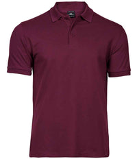 Tee Jays Luxury Stretch Piqué Polo Shirt | Wine - Eg Clothing UK