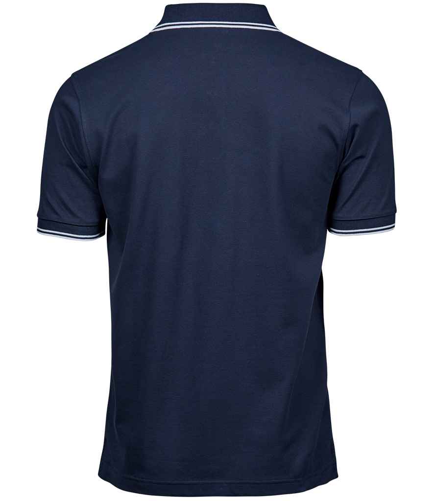Tee Jays Luxury Stretch Tipped Polo Shirt | Navy/White - Eg Clothing UK