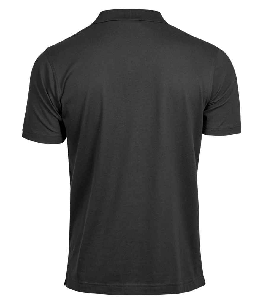 Tee Jays Luxury Stretch V Neck Polo Shirt | Black - Eg Clothing UK